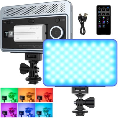 VILTROX Sprite 15C RGB-invullicht Fotografie LED-videolamp Lichtpaneel op camera 15W 2800K-6800K RGB