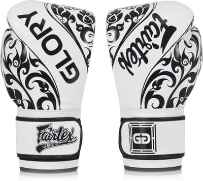 Fairtex (kick)bokshandschoenen Glory Limited Edition Wit 2.0 12oz