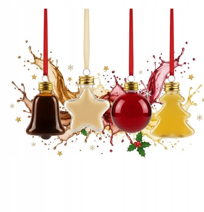 Bimberek Alko-Bombki - Kerstballen voor Alcohol - 50ml - Transparant - Set van 6
