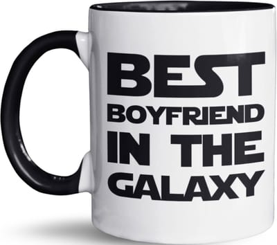NietMokken.nl - Best Boyfriend In The Galaxy mok - Leuk cadeau voor je Valentijn - Keramische tas 325 ml - Grappige beker voor Star Wars-liefhebber