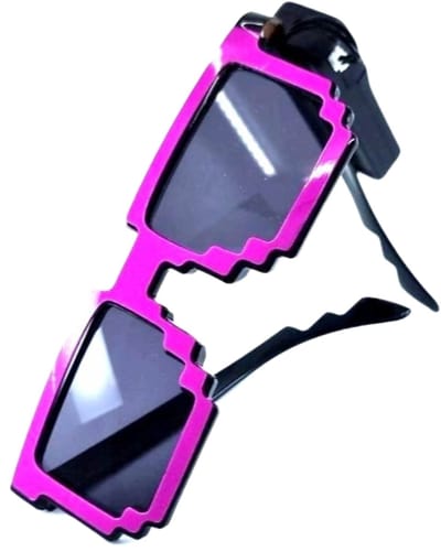 Doppler Pixel LED Partybril – Paars – UV400 Neon, Draadloze, Batterij-Aangedreven Feestbril - Techno Party Glasses - Men & Women - Lichtgevende Bril - Bril met LED verlichting - Bril met Licht - Perfect voor Feesten & Bruiloften & Koningsdag