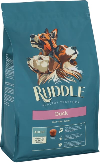 Ruddle Adult Medium & Large Breed Eend - Hondenvoer - 3 kg