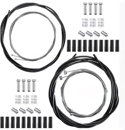 Fiets Kabelset - Rem en Schakel - Racefiets Onderhoud - Complete Set - 2.5 Meter - Zwart