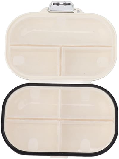 Dailygoods- Organizer Draagbaar - Medicijndoos 7 Compartimenten - Tijd- en Dosisherinnering - Compact Formaat - Gezonde Levensstijl - Handig voor Onderweg