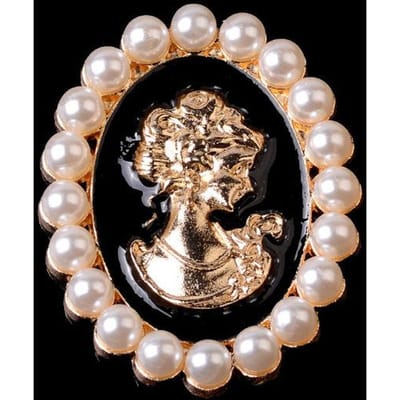 Verkoop Parel Broches Voor Vrouwen Olie Druppel Koningin Broche Reversspelden Ovaal Vorm Parel Broches Mode Sieraden Nobele Cadeaus brown
