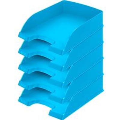 LEITZ® Opbergmand standaard 5227, kunststof, 5 stuks, lichtblauw