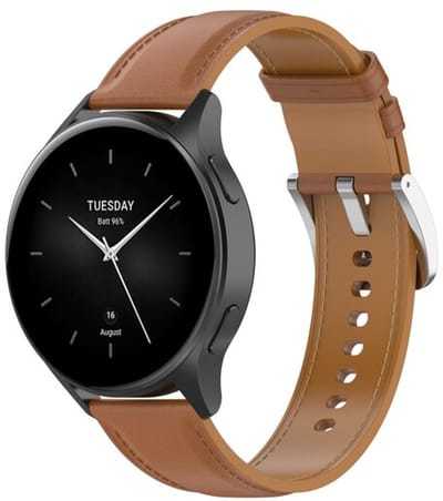 By Qubix - Luxe leren bandje - Lichtbruin - Geschikt voor Xiaomi Redmi Watch 5 Active / Redmi Watch 5 Lite