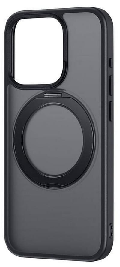 Baseus SkyRing 360° case with stand for iP 15 + tempered glass and cleaning kit (black)