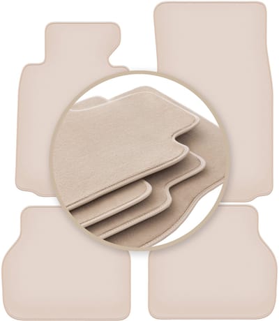PREMIUM beige matten voor: BMW 5 E39 sedan, stationwagen, touring 1996-2004