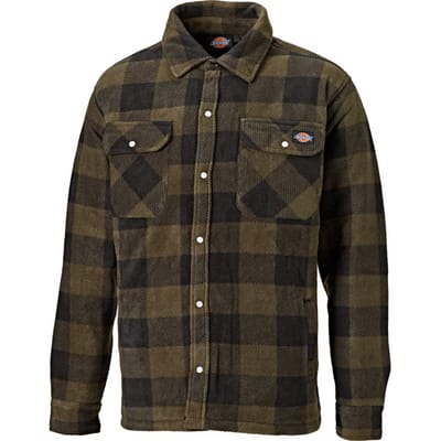 Dickies Heren Portland Lange Mouw Polyester Polar Fleece Gevoerde Shirt