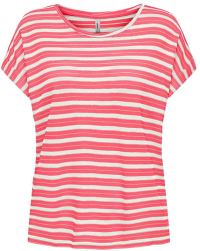 Only Susie T-shirt Met Korte Mouwen Roze S Vrouw