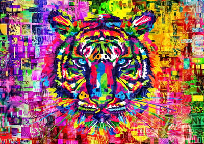 Bluebird Puzzle legpuzzel Wonderful Tiger - 1000 stukjes puzzel.