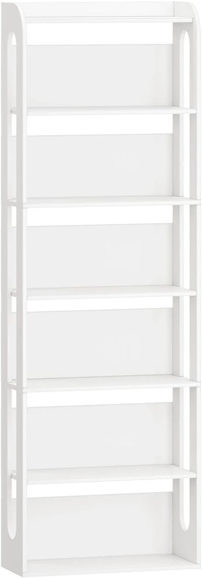 Boekenkast – Voor Slaapkamer, Woonkamer & Studieruimte – 7-Laags Houten Staand Rek – Zwart