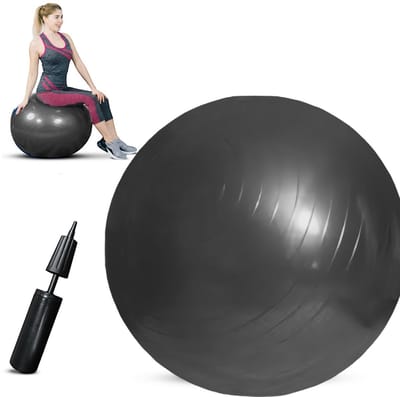 Padisport - Yoga Bal - 55 Cm - Zwangerschapsbal - Yoga Bal Inclusief Pomp - Fitnessbal - Pilates Bal - Yoga Bal Zilver - Yoga Bal Cm - Yoga - Fitness - Zilver