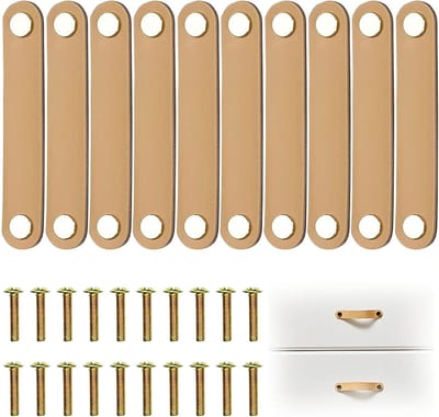 Handgemaakte leren ladehandgrepen - 10 stuks, stijlvolle meubels, kastdeuren en keukenkasten accessoires