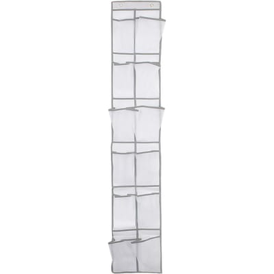 Opbergzak voor over de deur Schoenenorganizer Hanger met 12 gaasvakken Huishoudelijke artikelen white
