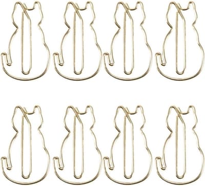 Metalen bladwijzers in schattige kattenvorm, stevige pagina markers voor kantoor en school, 12 stuks 3x2cm