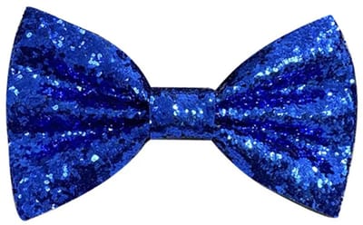 Sorprese Strik - Blauw Glitter - Voorgestrikt - Vlinderstrik - Vlinderdas - Volwasennen