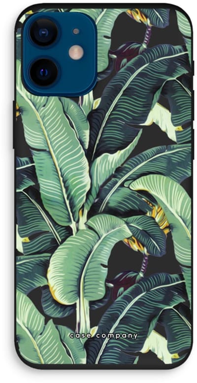 Case Company® - Hoesje geschikt voor iPhone 12 mini hoesje - Bananenbladeren - Biologisch Afbreekbaar Telefoonhoesje - Bescherming alle Kanten en Schermrand
