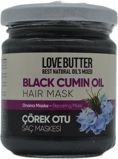 Love Butter Zwarte Komijn Haarmasker 190 ml - Voeding & Herstel voor Alle Haartypes