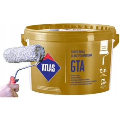 Atlas GTA Serie - Super Witte Polymeerplamuur - 25 kg - Hoge Elasticiteit - Snelle Toepassing