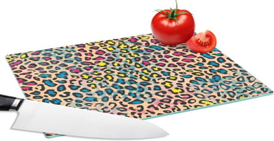 Glazen Snijplank - 28x20 - Panterprint - Patronen - Kleuren - Snijplanken Glas
