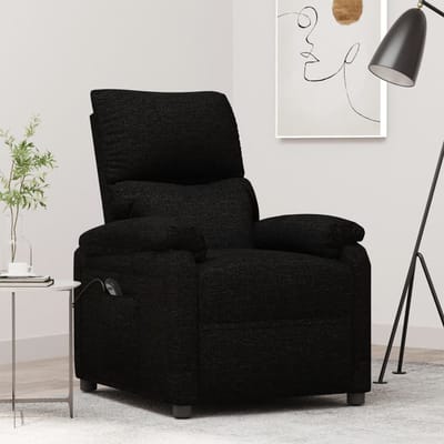 vidaXL - Fauteuil - verstelbaar - elektrisch - stof - zwart