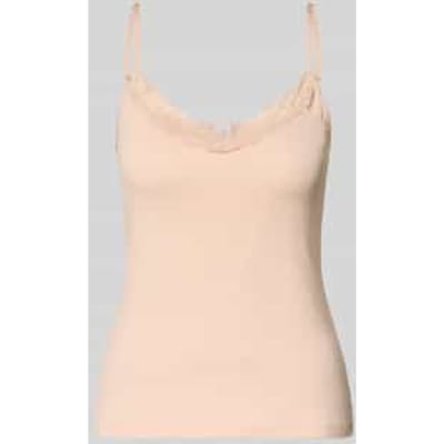 slim fit top met kant