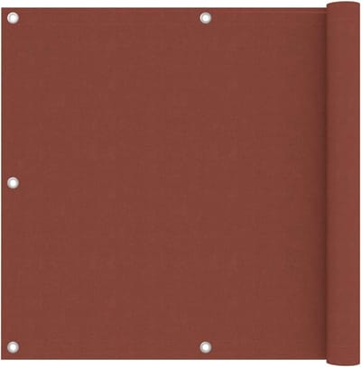 Balkonscherm - 90x300 cm - Privacy Scherm Balkon - Oxford Stof - Terracotta - Windbescherming & UV-bestendig - Sfeervolle Balkonafscheiding