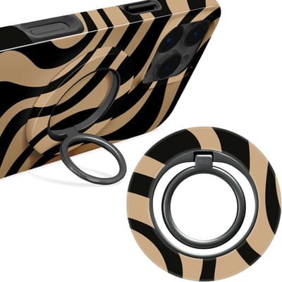MIO by Mobilize Ring Holder - Universele MagSafe Ring Houder - Vinger Houder - MagSafe Standaard - 360° Draaibaar - Smartphone Grip - Met Plakbare MagSafe Ring - Swirl