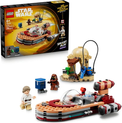 LEGO® Star Wars™ SMART Play™: Luke's Landspeeder™ - Bouwset voor Actiespel - Compatibele Set met een SMART-tag en 2 LEGO Minifiguren - Cadeau voor Jongens, Meisjes en Kinderen Vanaf 6 Jaar - 75420