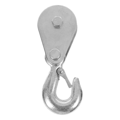 Hijskatrol Blok - Takel Haak - Motorcross Hefwerk - 0.5 Ton Draagvermogen - 15 x 5.5 x 3.5 cm - Zilver