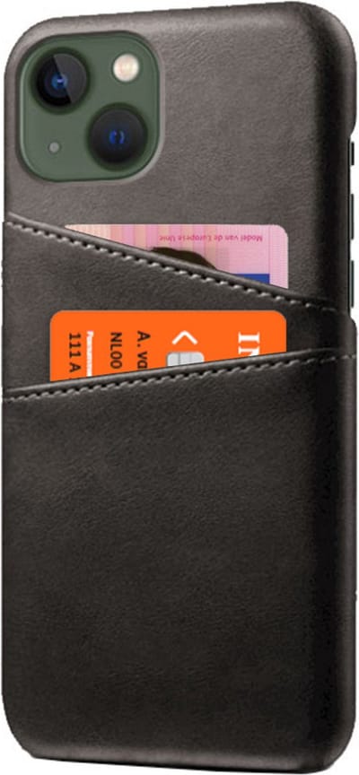 Peachy Duo Cardslot Wallet kunstleer hoesje geschikt voor iPhone 12 mini - zwart