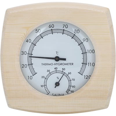 Houten ThermoHygrometer Thermometer Hygrometer voor Badkamer Sauna Kamer Accessoire white