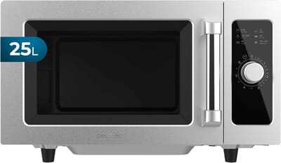 Magnetron Oven - Keuken Apparaat - Snel Eten - Vlakke Binnenruimte - 25 Liter - Roestvrij Staal