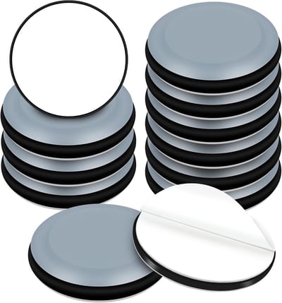 Meubelglijders Rond - Vloerbeschermers - Meubels Verplaatsen - Zelfklevend PTFE - 40 mm - Grijs