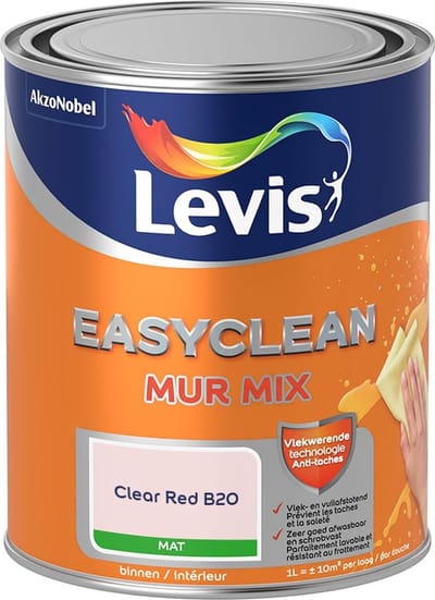 Levis - Easyclean Mur Mat Mix - Clear Red B20 - Mengverf - 1 L