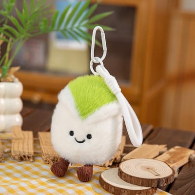 Leuke Pistache Pluche Poppen Sleutelhangers Kawaii Fruit Pluche Hanger Schattige Rugzak Accessoire Kerst Decoraties Cadeaus voor Vrienden pistachekleur