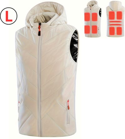 Bovista Verwarmde Bodywarmer - Heated Vest - Elektrische Bodywarmer - Extra Warm - Wit - Vrouwen - Maat L