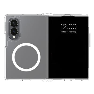 Accezz Hoesje - Geschikt voor Samsung Galaxy Z Fold 8 - Xtreme Impact Backcover met Magnetische Ring - Transparant