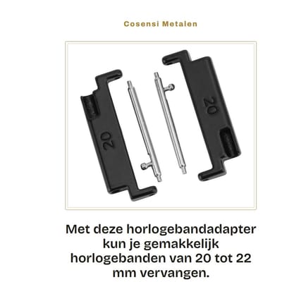 Dailygoods - Metalen Horlogebandadapter voor 20-22 mm Horlogebanden