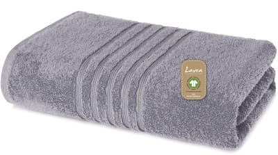 Lavea® 1 Saunahanddoek 80x200 cm van 100% biologisch katoenen badstof, zacht en absorberend, voor thuis, hotel en spa – ook ideaal als douchehanddoek – Lichtgrijs