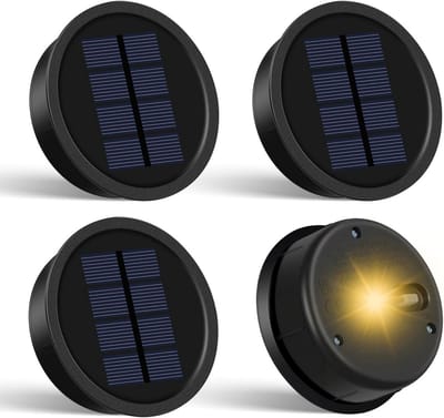 Zonnepaneel Vervanging - Reserveonderdelen Tuinlamp - Buitenverlichting Reparatie - IP65 Waterdicht Ontwerp - 82 cm Diameter - Warm Wit