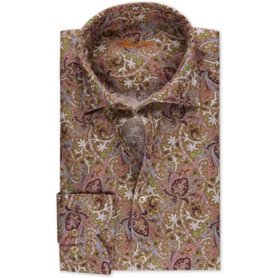 Stenströms Fitted Body/22, Rc Cuff, Sport Light Pink Pattern Maat: M | Zakelijke Overhemden Outlet | Heren | Roze