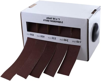 Schuurpapier rol 150, 240, 320, 400, 600 - 5 rollen voor handmatig schuren, ideaal voor hout en metaalbewerking