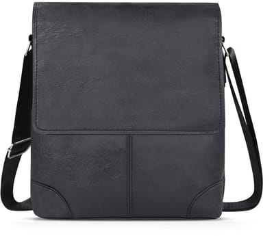 Dailygoods - AfitLulu Schoudertas voor heren, 4 zakken, klep, crossbody tas met verstelbare riem, kunstleer, messenger bags met ritssluiting en magnetisch, geschikt voor business en vrije tijd