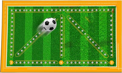 Voetbal Trainingsmat - Skills Pad - Balcontrole Verbeteren - Antislip Achterkant - 40 x 60 cm - Rood