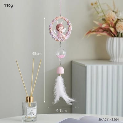 Décoration de style esthétique pour chambre d'enfant, décoration suspendue pour chambre d'enfant, jolie décoration en plumes pour bébé, cadeau pour nouveau-né gray