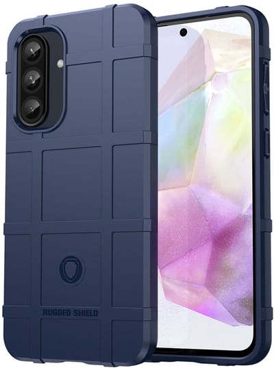 MobyDefend Hoesje - Geschikt voor Samsung Galaxy A36 / Galaxy A56 - Rugged Shield TPU Backcover - Blauw