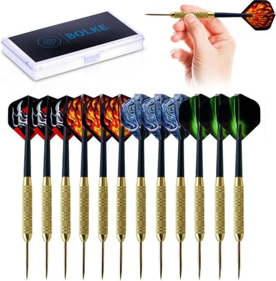 Bolke Dartpijlen Set 12 Stuks - 19 Gram met Dart Flights - Dartset voor Beginners & Gevorderden